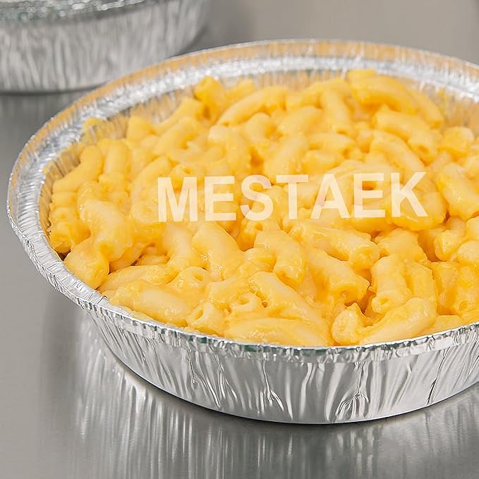 7" Aluminum Foil Pans with Clear Lids 50 Pack,Heavy Duty Disposable Containers for Roasting,Storing,Baking,Cooking,Recyclable