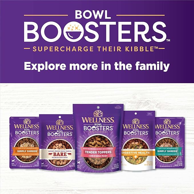 Wellness CORE Bowl Boosters Skin & Coat Dog Food Topper, 4 Ounce Bag (Pack of 2)