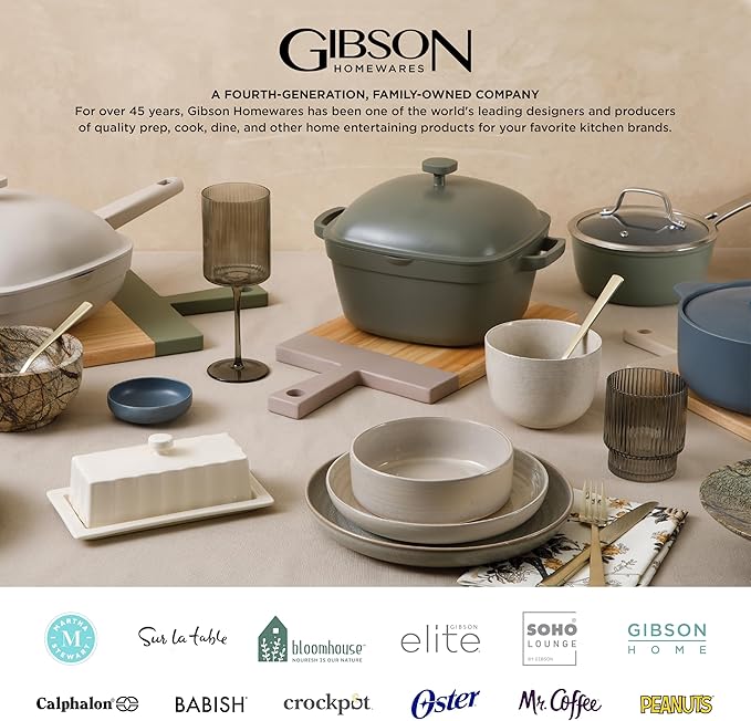 Gibson Home Zuma Stoneware Plates, Bowls, & Mugs Dinnerware Set - Matte Black, Service for Four (16pcs)