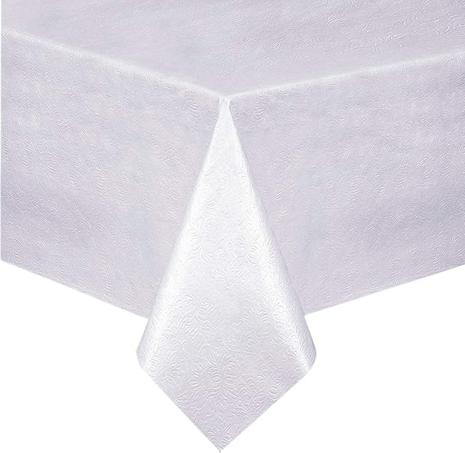 Home Bargains Plus Quilted Heavy Duty Table Pad Protector with Flannel Backing, Cut to Fit, Heat Resistant, Wipe Clean, Protects Table from Spills and Scratches, White, 60” x 102” Rectangle