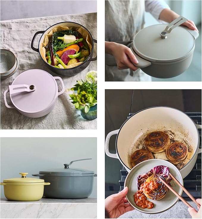 Vermicular Oven Pot 2.0 | Lightweight Enameled Cast Iron Pot | 18cm (2 Qt) | Non-Toxic | Induction-compatible | Dutch Oven | Made in Japan | Oyster Gray