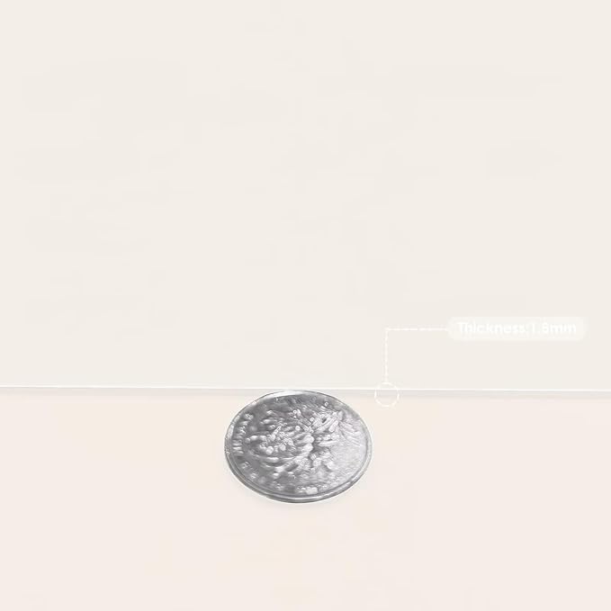 Leather Table Cover,1.8mm Thick,12x96 Inch Desk Cover,Dresser Cover Top,Dresser Protector Top,Dresser Cover,End Table Cover.(White+White,12x96)