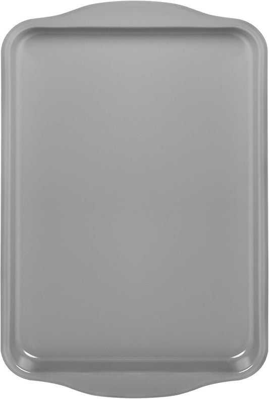15-Inch Baking Sheet Pan, Non-Stick Jelly Roll Carbon Steel Naturally Slick Ceramic Coating Rimmed Cookie Sheet Pan for Oven Roasting Meat Bread - 15" x 10"