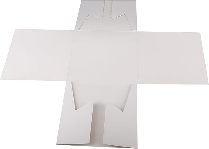 Cakebon Cake Boxes with Boards - 12 Inch Round Cake Drum White (1-pack) - Box With Window for Birthdays, Weddings and Parties