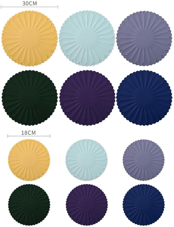Heat-Resistant Silicone Trivet Mats, Non-Slip Hot Plate Holder for Kitchen Countertops & Dining Table, Reusable Pot Holder Pad with Secure Grip, Dishwasher Safe (Grey, Diameter: 30cm/11.81")