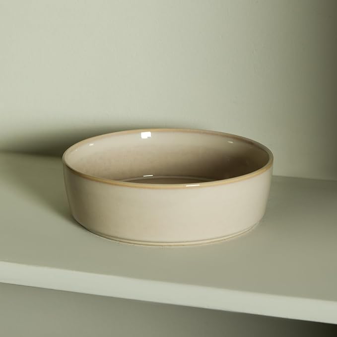 Stone Lain Eden 4-Piece Pasta Bowl Set Stoneware, Beige