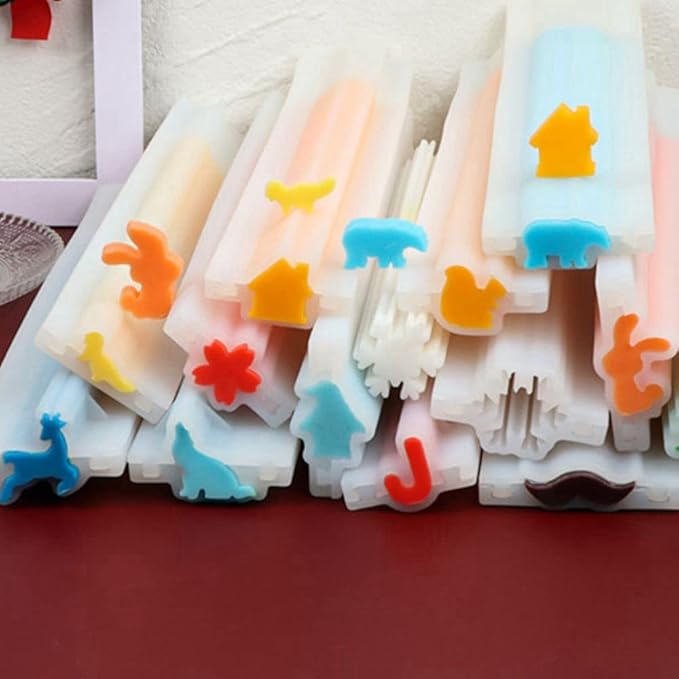 Tube Column Silicone Soap Candle Mold Squirrel Embed Soap Making Supplies Silicone Mold for Soap
