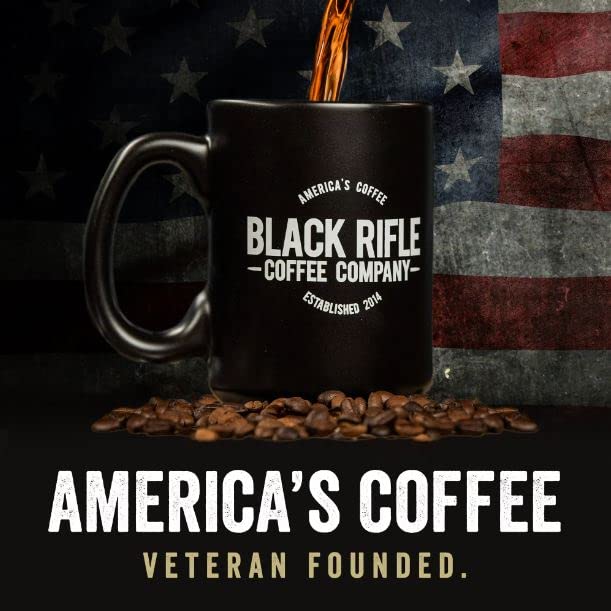 Black Rifle Coffee Company AK Espresso, 12 Count, Medium Roast K Cups - Single Serve K Cups Coffee Pods - Kcup Pods Compatible with Keurig 1.0 & 2.0 - Made from Arabica Beans