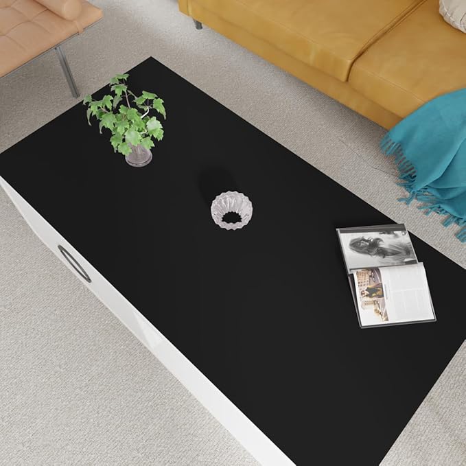 Table Pad - 28x72 Inch Waterproof Easy to Clean Can Conceal Flaws Protector The Table Top from Scratches Used for Coffee Table (Black+Black 28x72)
