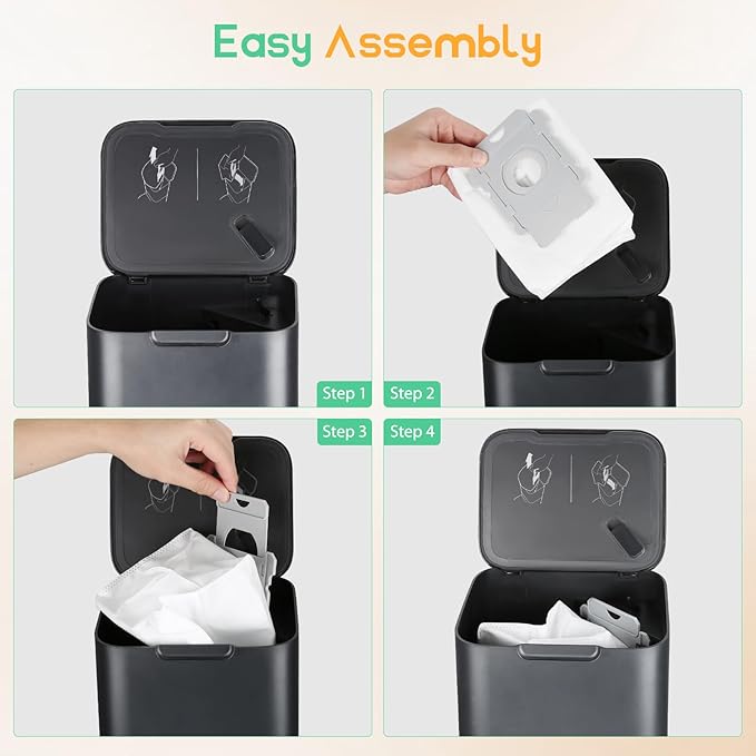 16 Pack Roomba Vacuum Bags - Pack Disposable Dust Bags for iRobot Roomba i7+, i1+, i2+, i3+, i4+, i5+, i6+, i8+, j6+, j7+, j8+, j9+, s9+, Combo i5+, j5+, j7+, j9+, Easy-to-Install Replacement