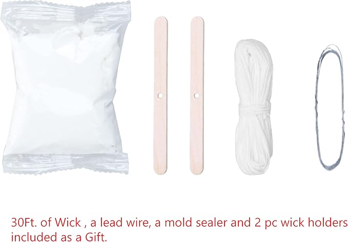 MILIVIXAY 2PCS Pillar Candle Mold -Height: 3.0inch,Diameter:2.0inch-30ft Long Wicks, 2pcs Wick Holders, a Mold Sealer and a Lead Wire Included as a Gift.
