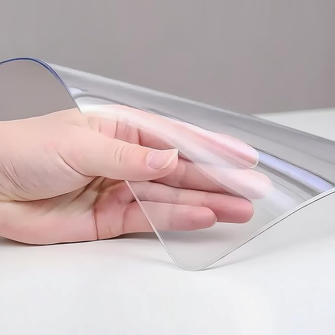 Clear Table Protector 42 x 60 Inch, 1.9mm Thick Waterproof PVC Plastic Table Cover, Durable Table Pad for Dining Room, Kitchen, Writing Desk, and Coffee Tables