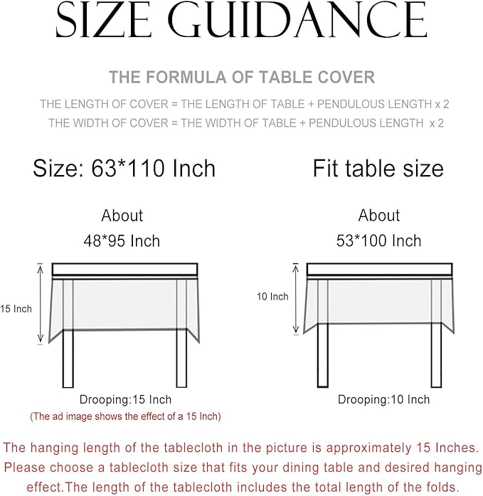 patdrea Designer Vintage Cyan Extra Long Tablecloth for Rectangle Table,Linen Ancient Castle and Manor Pattern Tablecloths,Decor for Kitchen Dining Christmas,Thanksgiving,63"x110"-Lucerne a