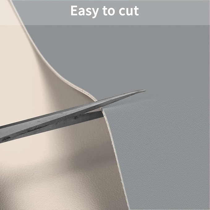 Leather Table Pad,1.8mm Thick,40x78 Inch,Table Pads for Dining Room Table Rectangular,Table Protector for Dining Room Table,Dining Table Cover Protector(Off White+Light Gray,40x78)