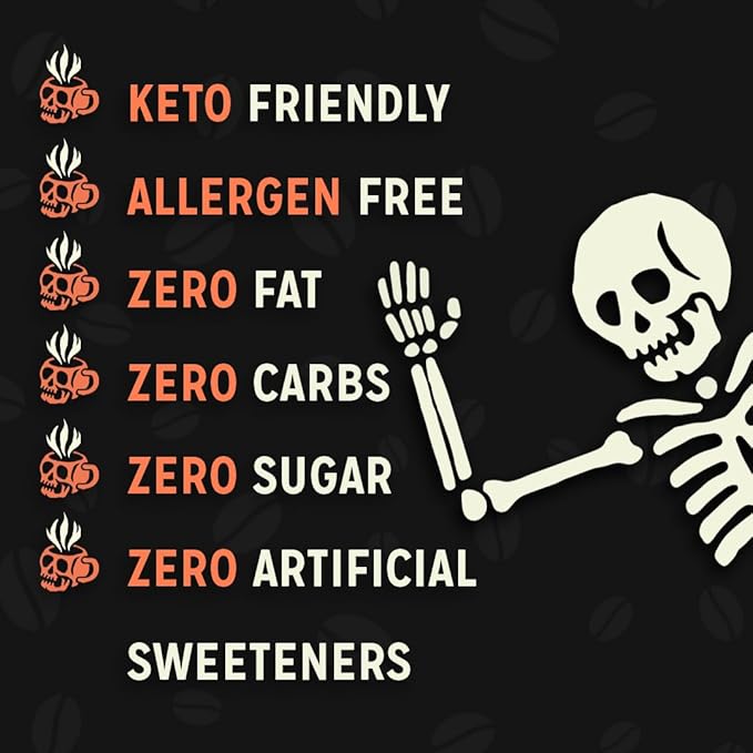Bones Coffee Company Salty Siren, Sea Saled Caramel Chocolate Flavored Coffee, Medium Roast Low Acid Arabica Beans Compatible with Auto drip and French Press Coffee Maker, 12 Oz Whole Bean
