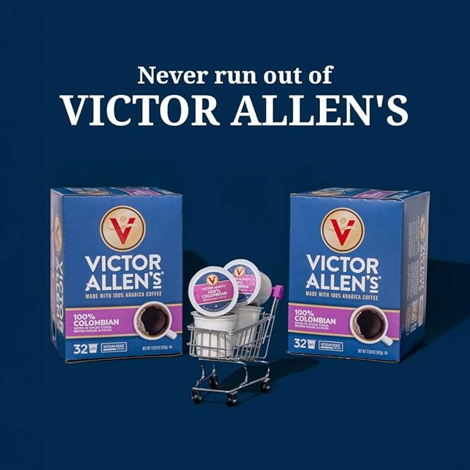 Victor Allen's Coffee Donut Shop Blend, Medium Roast, 80 Count, Single Serve Coffee Pods for Keurig K-Cup Brewers