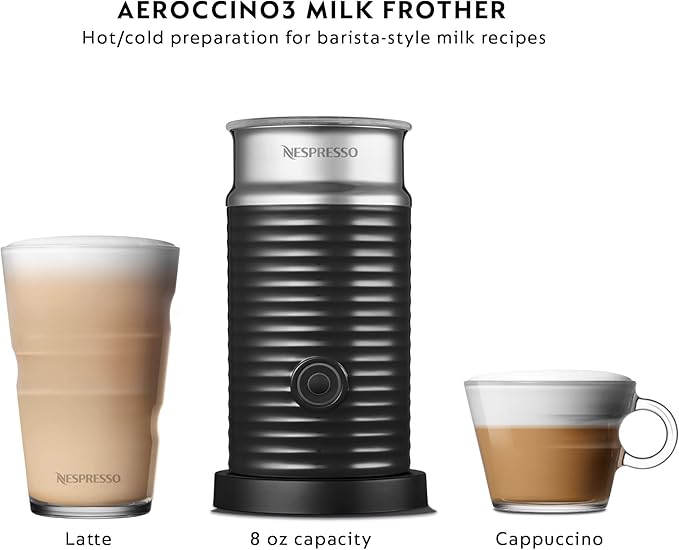 Nespresso Vertuo Pop+ Coffee and Espresso Machine by De'Longhi with Aeroccino Milk Frother, Pacific Blue