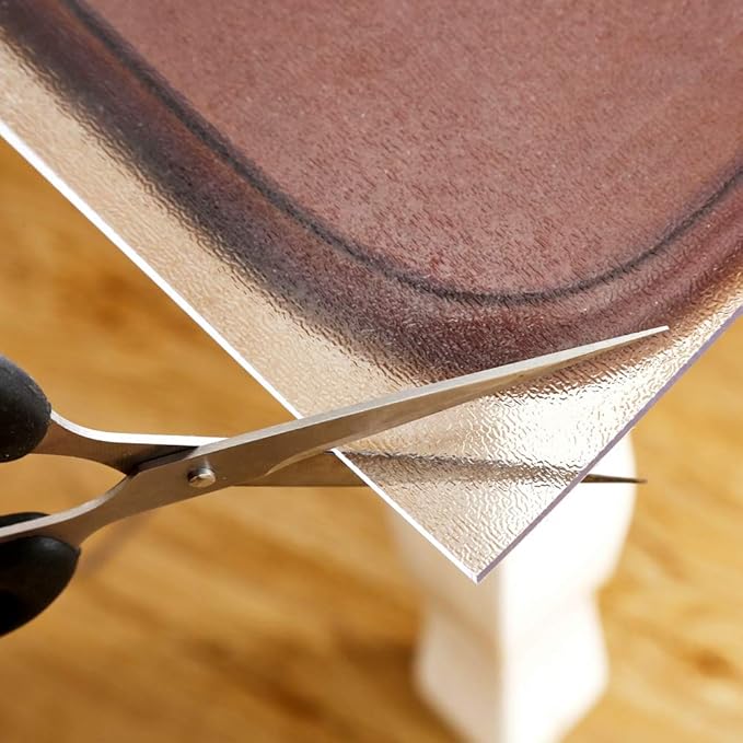 NECAUX Custom Multisize 1.5mm Thick Clear PVC Table Cover Protector - 42 x 104 Inch Kitchen Vinyl Transparent Table Cover Plastic Protective Pad for Dining Room/Meeting Table