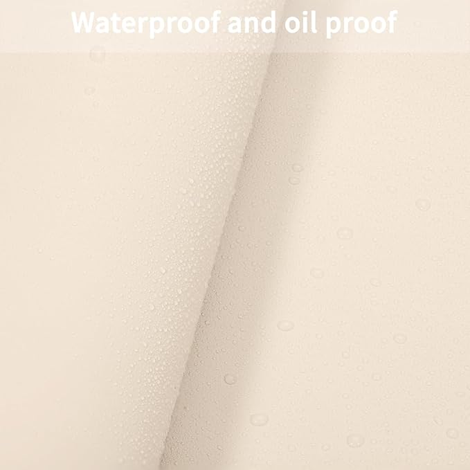Leather Table Cover,1.8mm Thick,42x96 Inch Table Protector,Table Protector for Dining Room Table,Dining Table Cover,Table Cover Protector.(Off White+Light Gray,42x96)