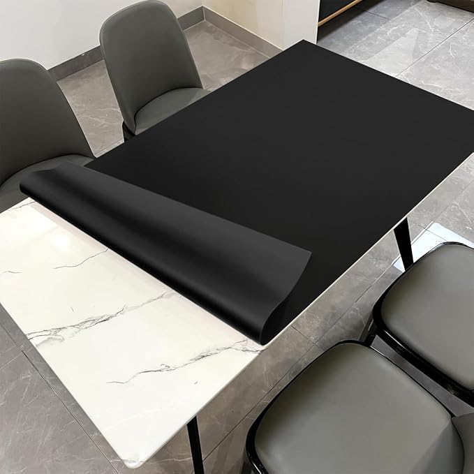 Table Pads for Dining Room Table - 42x86 Inch Waterproof Easy to Clean Can Conceal Flaws Protector The Table Top from Scratches Used for Dining (Black+Black 42x86)