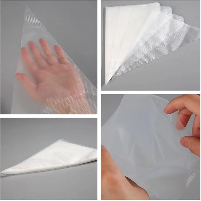 15 inch Pastry Piping Bags Disposable, AMBESTAR 200 Pcs Anti Burst Icing Bags for Frosting Decorating Cake Cupcake Cookie Decoration, Dessert Decorating & Pastry Bags, Practical Kitchen Tools