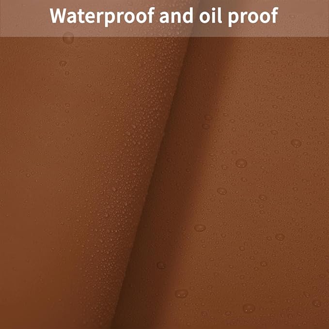 Table Pad - Used for Square Table Waterproof and Easy to Clean Good Flatness Easy to Used for Dining Table(Brown+Gray 46x46)