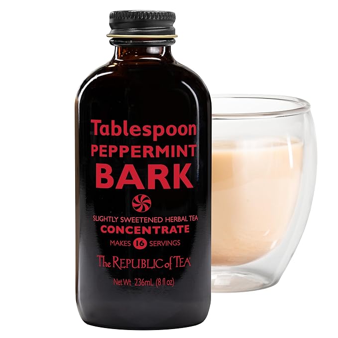 The Republic of Tea – Tablespoon Peppermint Bark, Herbal Tea Concentrate, 8 fl oz -16 Servings