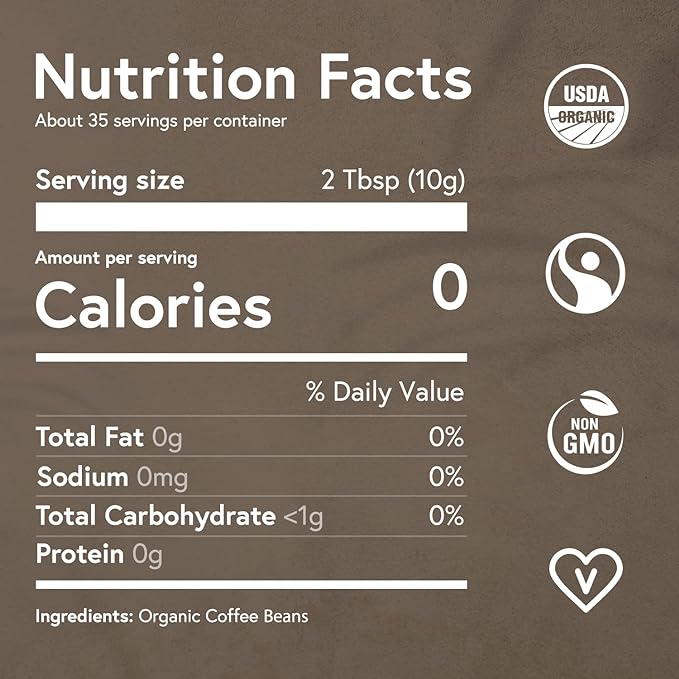Fabula Coffee Decaf Medium Roast Whole Beans - Organic - Low Acid - Single Origin - Non-GMO - Mold Free - 12 Ounces