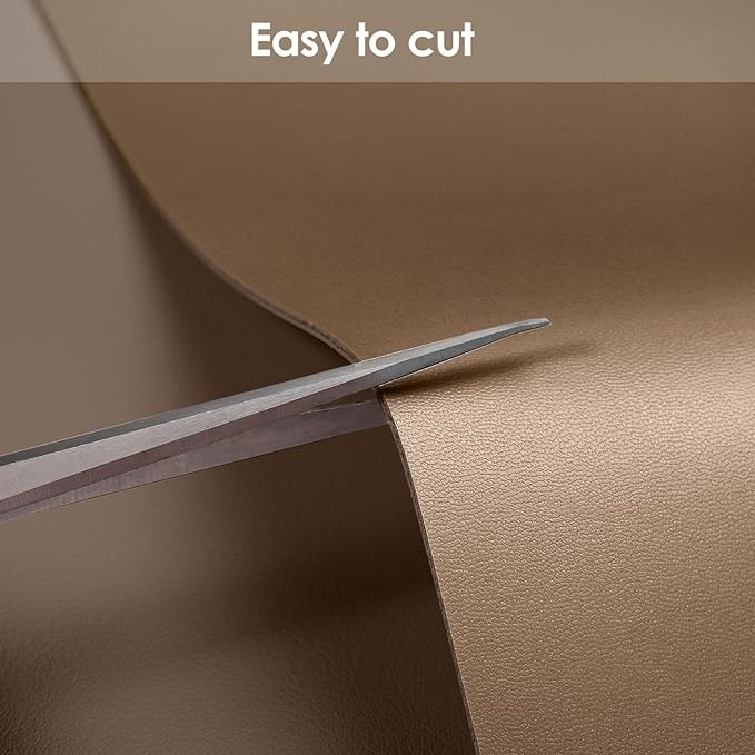 Leather Table Cover,1.8mm Thick,48x72 Inch Table Protector,Table Protector for Dining Room Table,Dining Table Cover,Table Cover Protector,Table Top Protector(Mud Color+Champagne Gold,48x72)