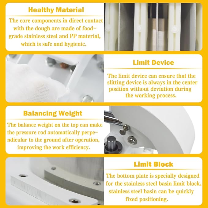 TECHTONGDA Commercial Dough Divider Rounder Machine Manual 30PCS Dough Cutter Hand Press Bread Bakery Dough Dividing Machine