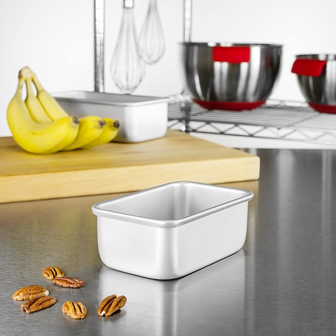 Fat Daddio's BP-5639 Anodized Aluminum Bread Loaf Pan, 4.875 x 2.75 x 2 inch