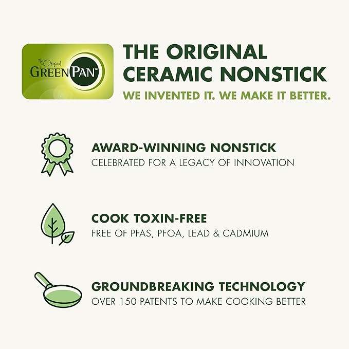 GreenPan 11 Piece Valencia Pro Ceramic Nonstick Cookware Set, PFAS-Free, Induction Ready, Hard Anodized Pots & Pans with Lids, Compatible on All Cooktops, Dishwasher & Oven Safe, Gray