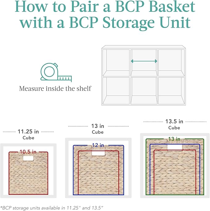 Best Choice Products 10.5x10.5in Pack of 5 Cube Storage Baskets, Water Hyacinth Multipurpose Collapsible Organizers, Handwoven Laundry Totes for Laundry, Living Room, Kids Room & Nursery - Natural