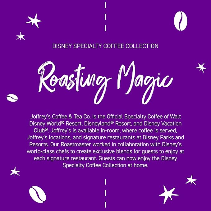 Joffrey’s Coffee - Disney Sorcerer’s Apprentice Mickey Blend | Arabica Ground Coffee, Artisan Medium Roast, Rich & Smooth (Ground, 11oz)