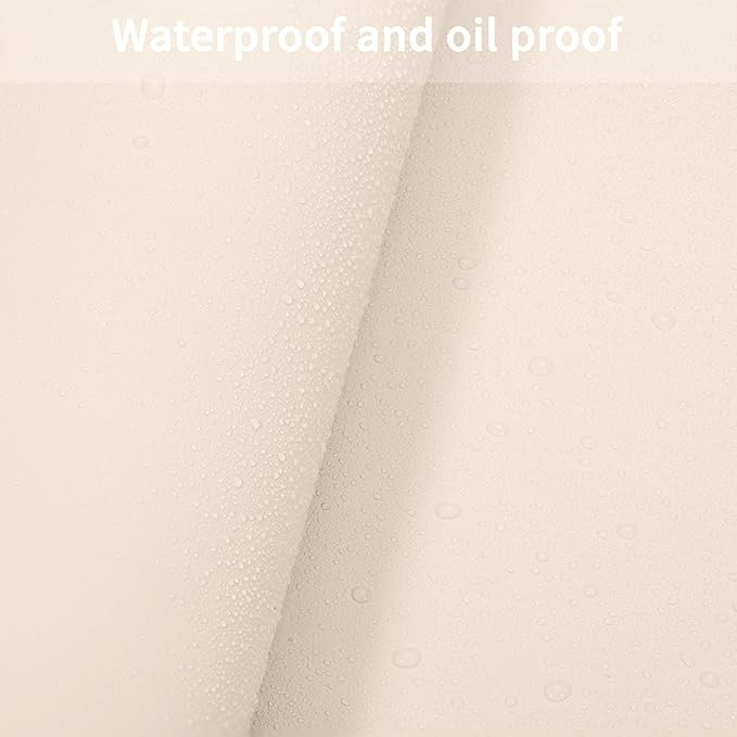 Leather Table Cover,1.8mm Thick,35.4x70.9 Inch Table Protector,Table Protector for Dining Room Table,Dining Table Cover,Table Cover Protector,Dining Table Pad(Off White+Light Gray,35.4x70.9)