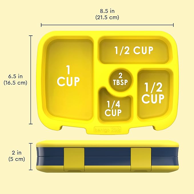 Bentgo Kids Prints Leak-Proof, 5-Compartment Bento-Style Kids Lunch Box - Ideal Portion Sizes for Ages 3-7, Durable, Drop-Proof, Dishwasher Safe, & PFAS & BPA-Free Materials (Space)
