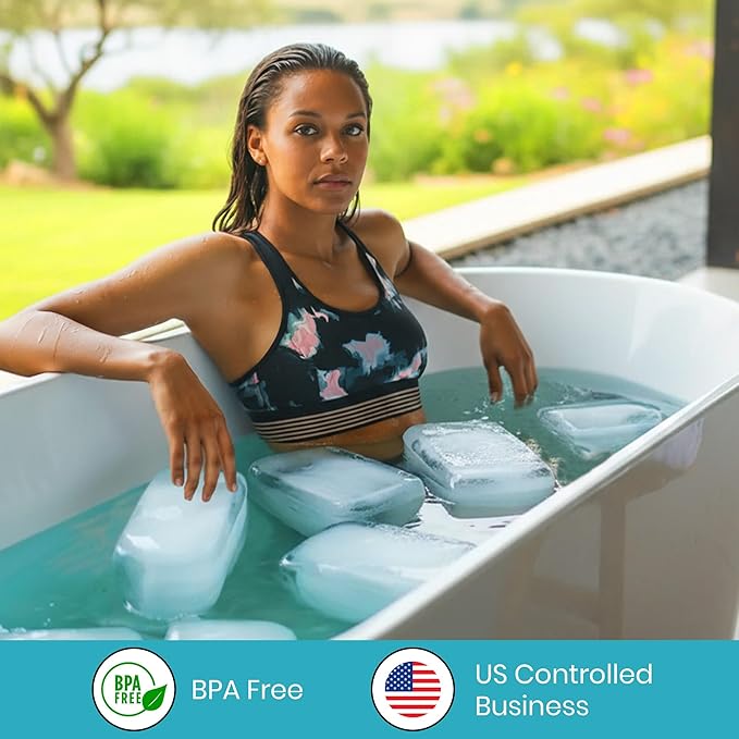 Extra Large Ice Block Mold (2-Pack) – 13 lbs Silicone Ice Brick Maker for Ice Bath & Cold Plunge – Giant Cube for Recovery, Muscle Relief & Coolers, Dishwasher Safe