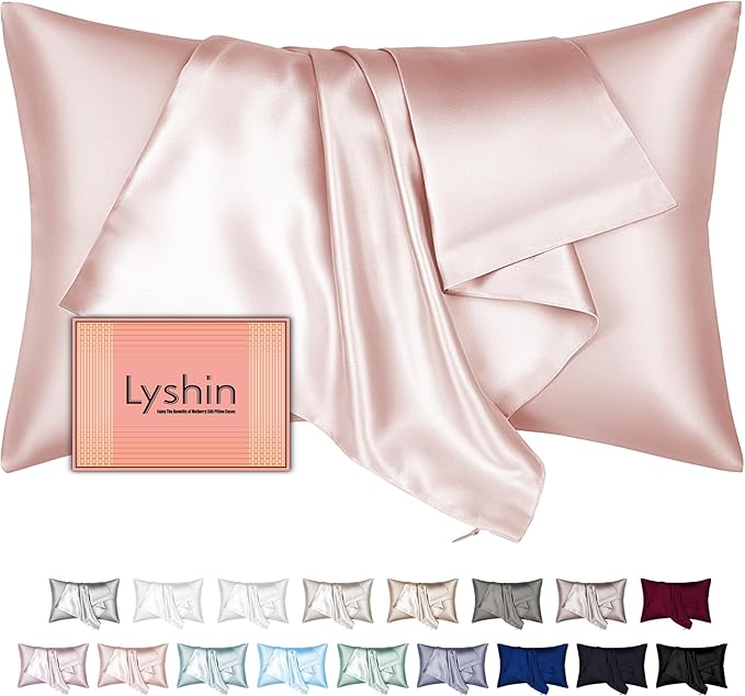 Mulberry Silk Pillow Cases Queen Size with Hidden Zipper, Ultra Smooth and Soft Breathable Cooling Silk Satin Pillowcase for Hair and Skin, Gifts for Women Men (Coral Pink, 20x30 Inches, 1 Pack)