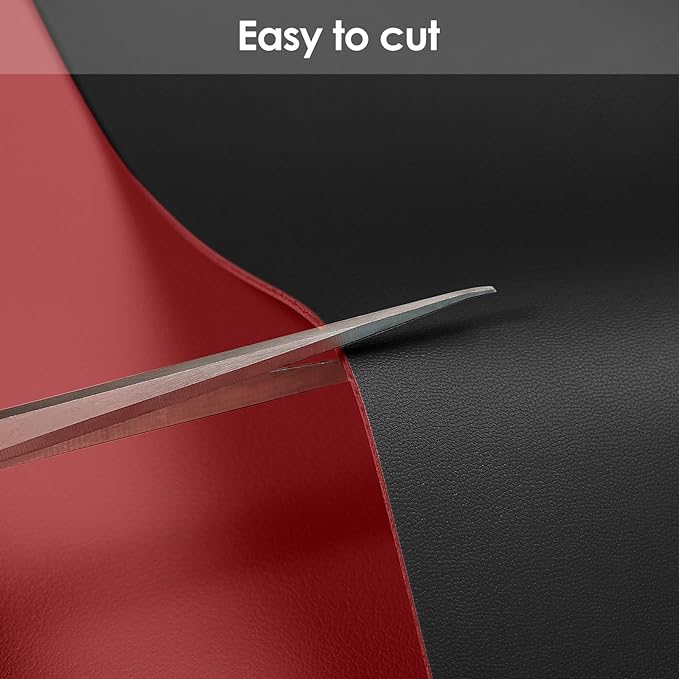 Leather Table Cover,1.8mm Thick,48x72 Inch,Table Protector for Dining Room Table,Dining Table Cover,Table Cover Protector,Table Pads for Dining Room Table(Black+Wine Red,48x72)