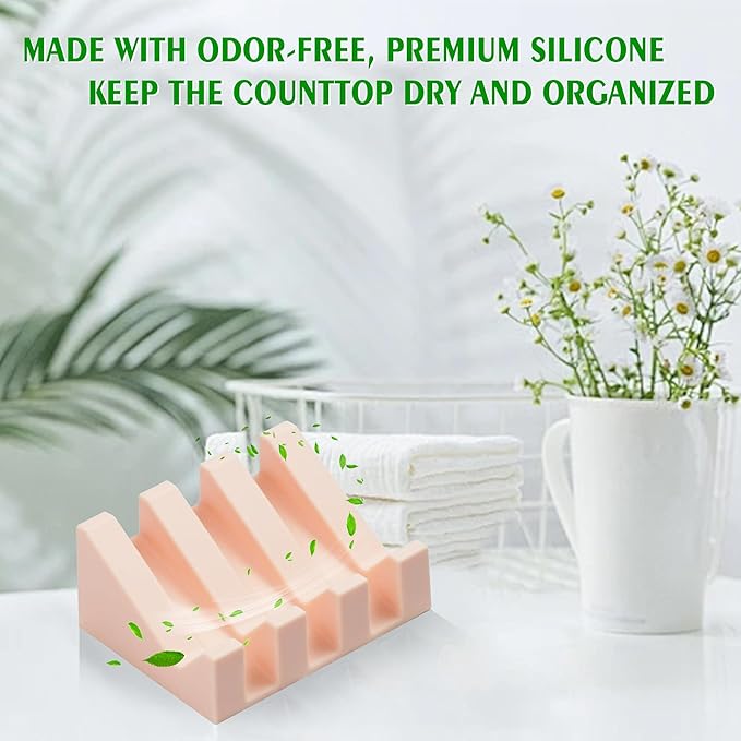Self Draining Soap Dish,Silicone Suction Cup Soap Holder, Bathroom Soap Dish for Bar Soap,Can Extend Soap Life,Bathroom, Bath Tub, Kitchen Sink (3, Pink)