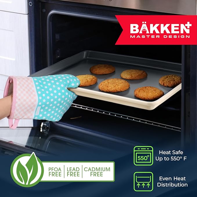 Square Cake Pan - Aluminized Steel, Ceramic Non-Stick Coating, Non-Toxic, Ideal Size, Heavy-Duty, Elevate Your Baking with Durability and Style!