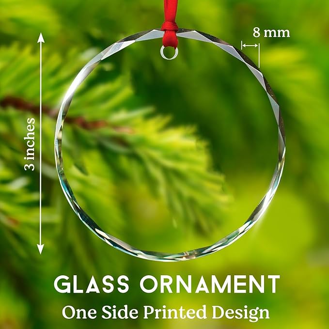 Personalized Musical Instrument Xmas Glass Ornaments, Violin Instrument Ornament for Violin Lovers, Custom Text & Name Violinist Christmas Keepsake, Music Teacher Glass Ornament 2025