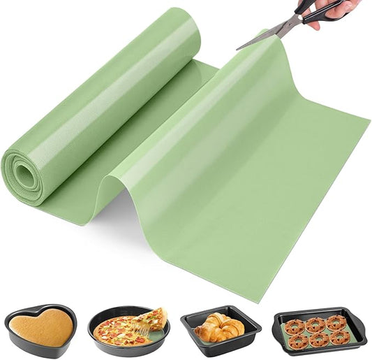 Silicone Baking Mat Roll - Best German Silicone - Heat Resistant Baking Macaron Bread Mat, Non-stick Pastry Mat, Reusable Dough Rolling Mat 12IN -6FT