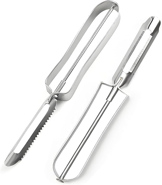 Best Vegetable Carrot Potato Peelers for Kitchen, 2 Pcs, Just Like Mom's old steel Fruits Peeler(52877)