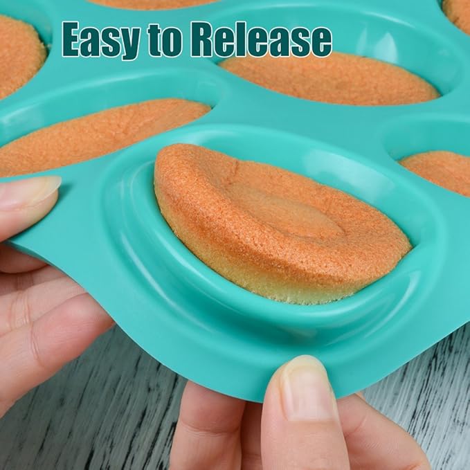 Silicone Muffin Pan Cupcake Pan Set - Mini 24 Cups and Regular 12 Cups Muffin Tin, Nonstick Food Grade Molds with 12 Baking Cups