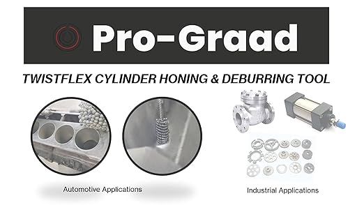 TwistFlex 1-3/8" 240SC Cylinder Hone | 1.375" Flexible Cylinder Honing & Deburring Tool | Bore Brush for Hole Diameters 1.25" - 1.38" | Silicon Carbide 240 Grit | 1/4" Shank | 8.27" Length…