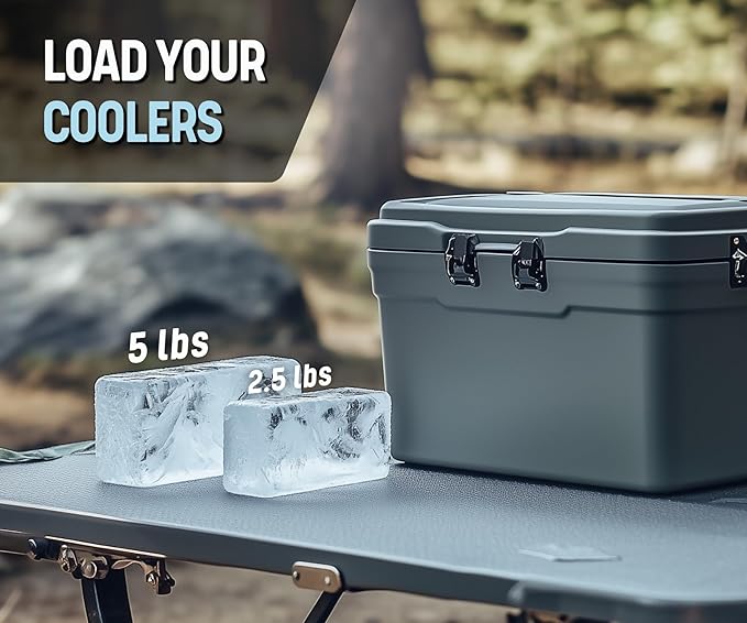 Alaskey® Extra Large Ice Block Mold 2.5 lbs With Lid (2-Pack) | Create Perfect Ice Bricks | Professional Silicone Mold for Crafting Giant Ice Cubes, Ideal for Ice Baths, Coolers, Bartender Accessories