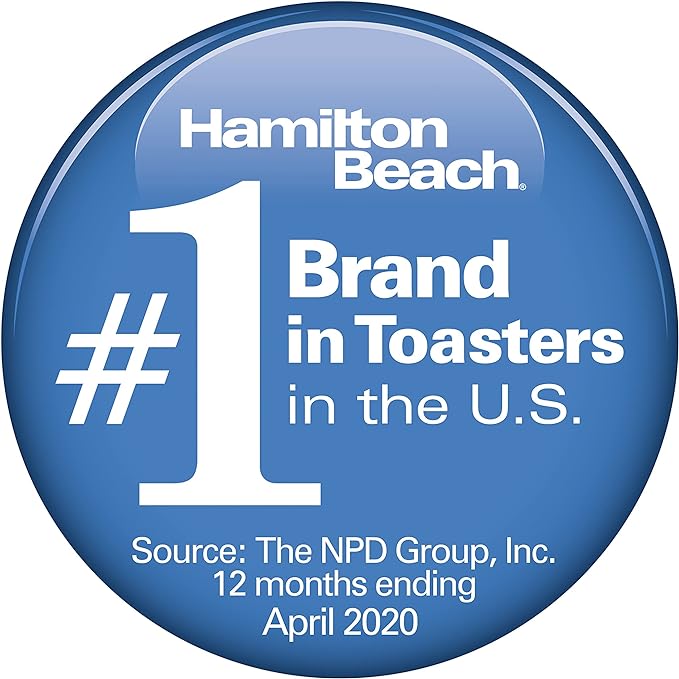 Hamilton Beach 2 Slice Toaster with Extra-Wide Slots, Bagel Setting, Toast Boost, Slide-Out Crumb Tray, Auto-Shutoff & Cancel Button, Defrost Function, Stainless Steel (22794)