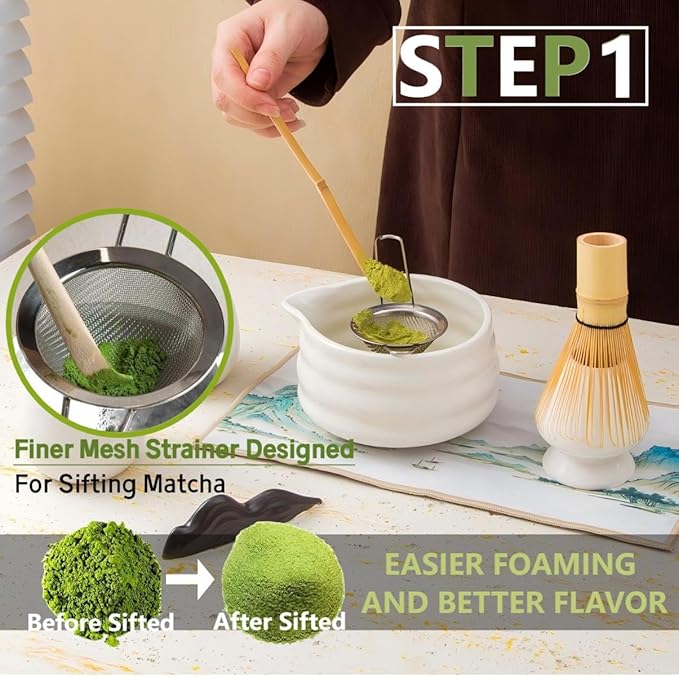 Matcha Whisk Holder Matcha Chasen Whisk Stand Ceramic Holder fit for Traditional Japanese Tea Ceremony Starter Matcha Tools Matcha Bowl (Sakura Pink Matcha Bowl)