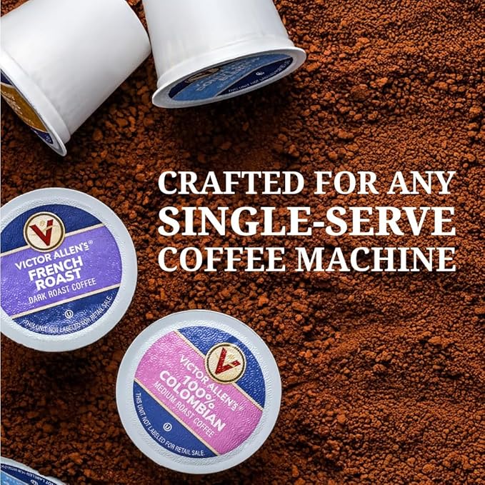 Victor Allen's Coffee Variety Pack (Morning Blend, 100% Colombian, Donut Shop Blend, and Italian Roast), 80 Count, Single Serve Coffee Pods for Keurig K-Cup Brewers
